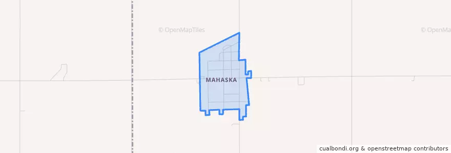 Mapa de ubicacion de Mahaska.