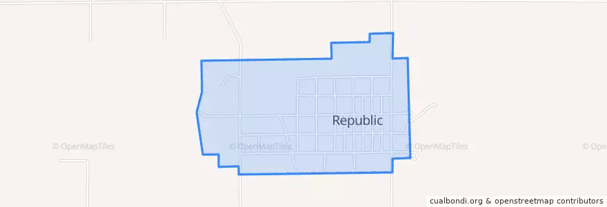 Mapa de ubicacion de Republic.