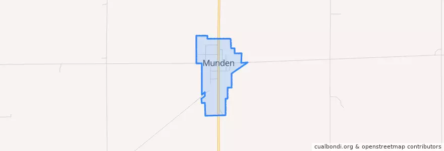 Mapa de ubicacion de Munden.