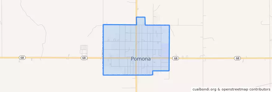 Mapa de ubicacion de Pomona.