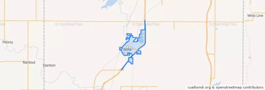 Mapa de ubicacion de Paola.