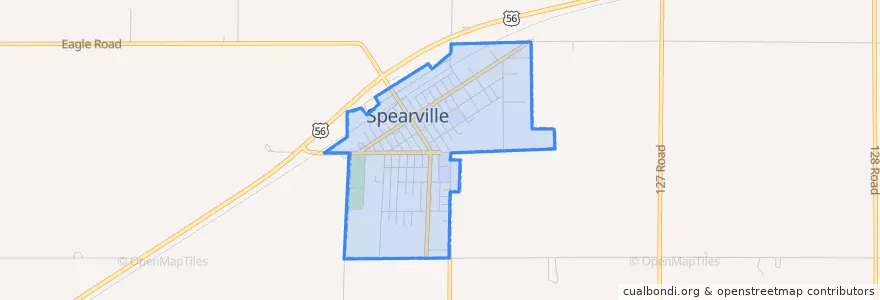 Mapa de ubicacion de Spearville.