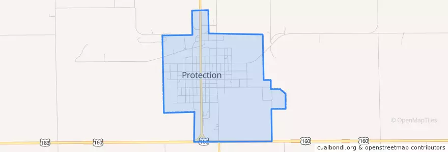 Mapa de ubicacion de Protection.