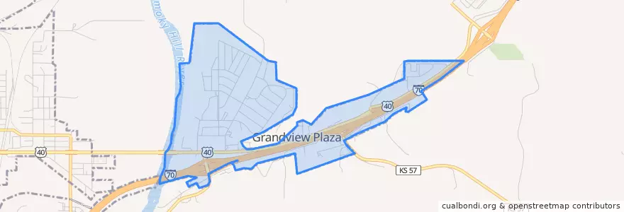 Mapa de ubicacion de Grandview Plaza.