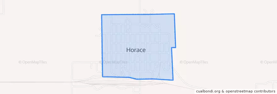 Mapa de ubicacion de Horace.