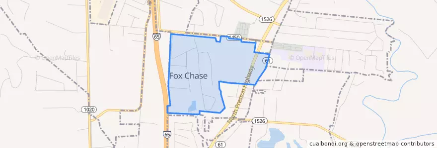 Mapa de ubicacion de Fox Chase.