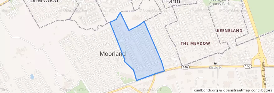 Mapa de ubicacion de Moorland.