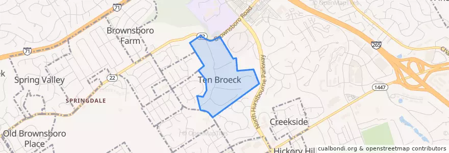 Mapa de ubicacion de Ten Broeck.