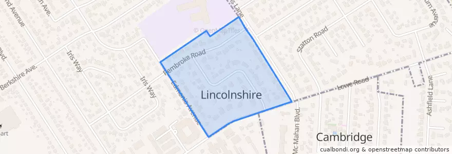 Mapa de ubicacion de Lincolnshire.