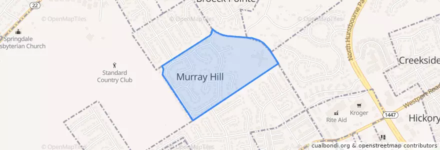 Mapa de ubicacion de Murray Hill.