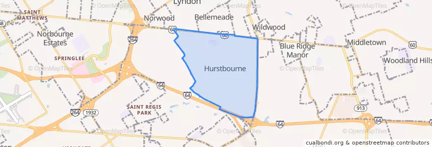 Mapa de ubicacion de Hurstbourne.