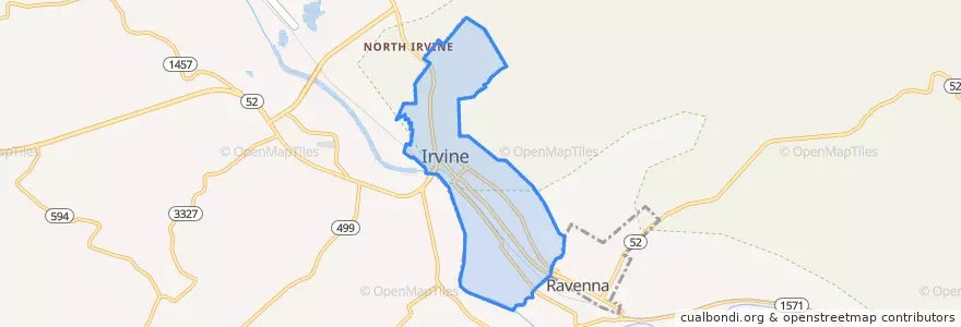 Mapa de ubicacion de Irvine.