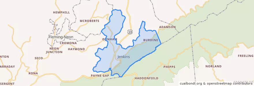 Mapa de ubicacion de Jenkins.
