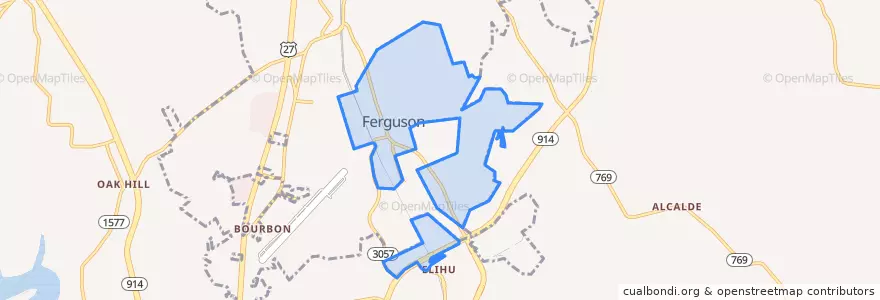 Mapa de ubicacion de Ferguson.
