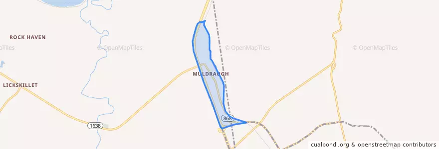 Mapa de ubicacion de Muldraugh.