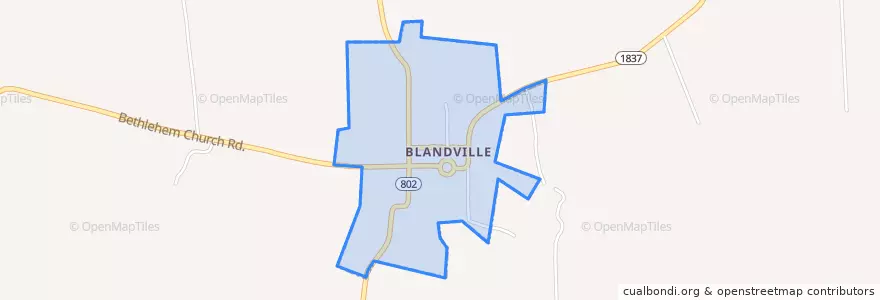 Mapa de ubicacion de Blandville.