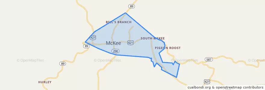 Mapa de ubicacion de McKee.