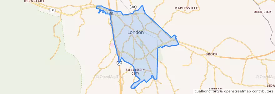 Mapa de ubicacion de London.