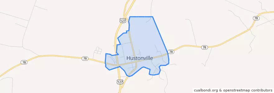 Mapa de ubicacion de Hustonville.