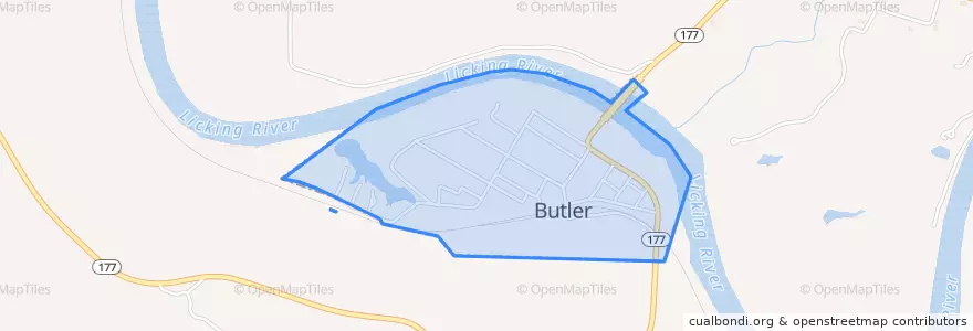 Mapa de ubicacion de Butler.