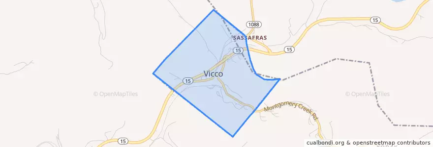 Mapa de ubicacion de Vicco.