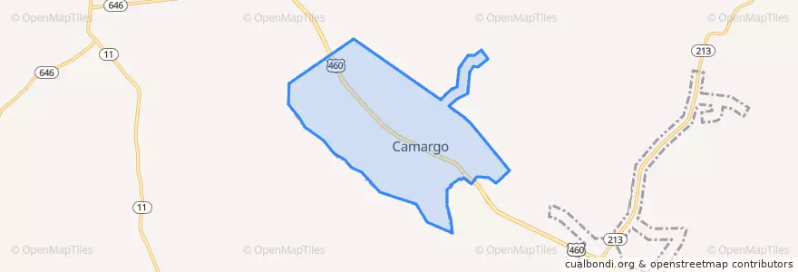 Mapa de ubicacion de Camargo.