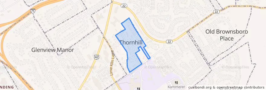 Mapa de ubicacion de Thornhill.