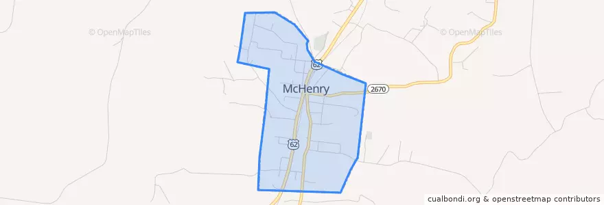 Mapa de ubicacion de McHenry.