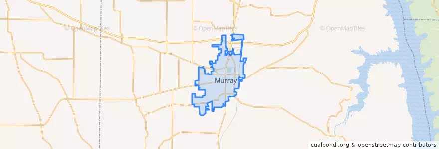 Mapa de ubicacion de Murray.