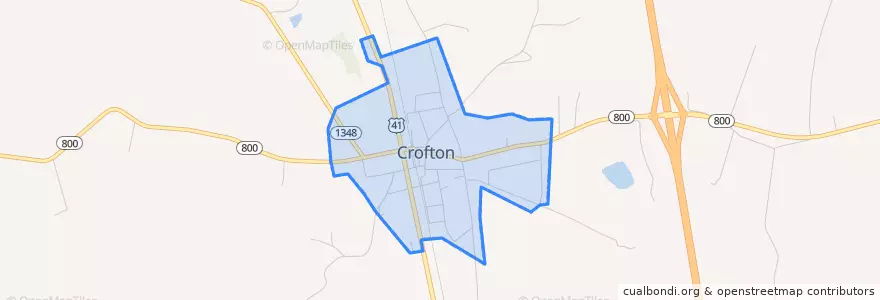 Mapa de ubicacion de Crofton.