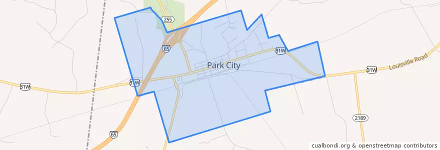 Mapa de ubicacion de Park City.