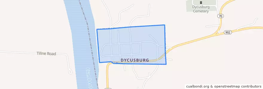 Mapa de ubicacion de Dycusburg.