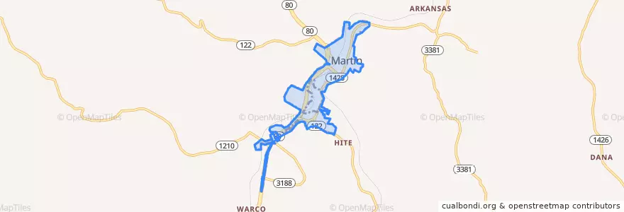 Mapa de ubicacion de Martin.