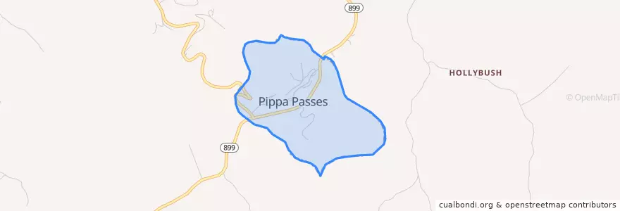 Mapa de ubicacion de Pippa Passes.