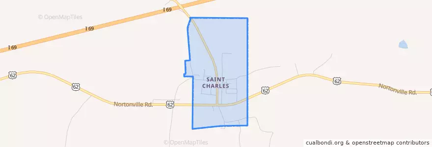 Mapa de ubicacion de St. Charles.