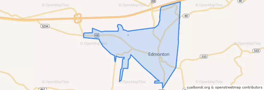 Mapa de ubicacion de Edmonton.