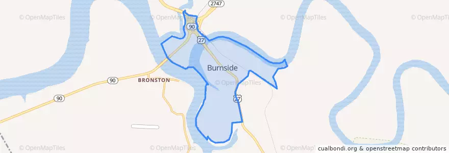 Mapa de ubicacion de Burnside.
