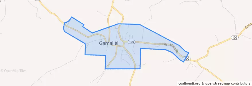 Mapa de ubicacion de Gamaliel.
