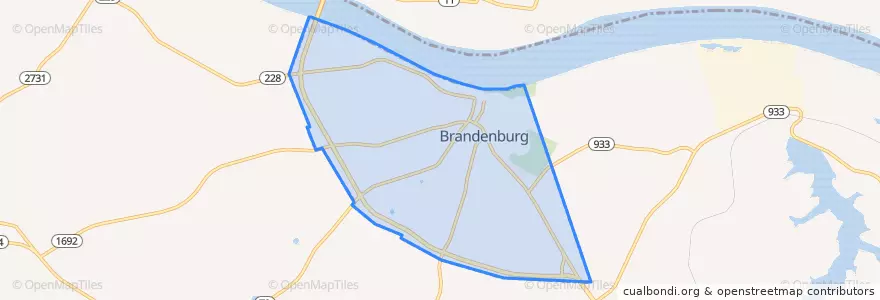 Mapa de ubicacion de Brandenburg.