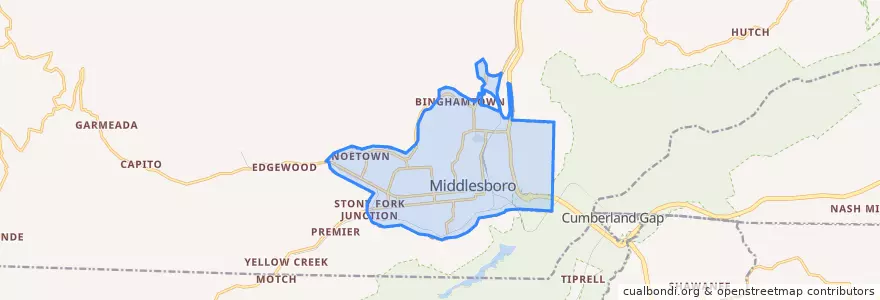 Mapa de ubicacion de Middlesborough.