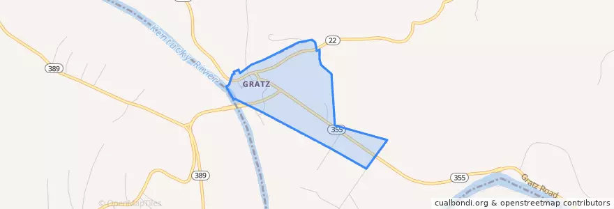 Mapa de ubicacion de Gratz.