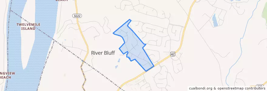 Mapa de ubicacion de River Bluff.