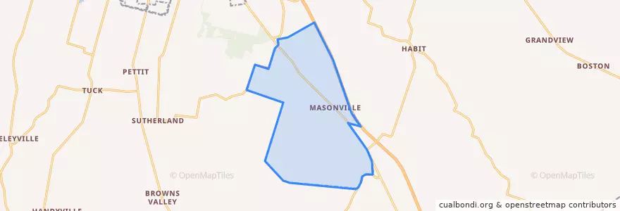 Mapa de ubicacion de Masonville.