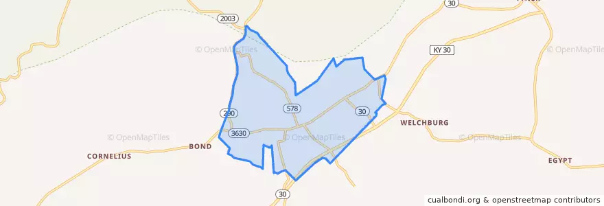 Mapa de ubicacion de Annville.