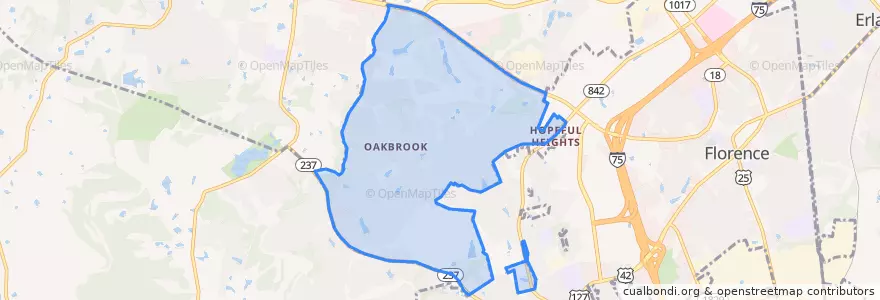 Mapa de ubicacion de Oakbrook.