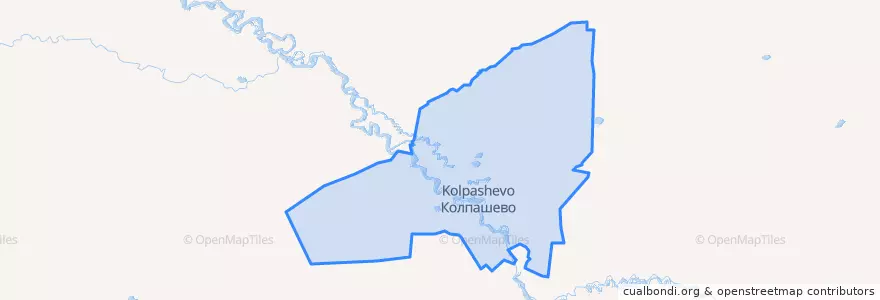 Mapa de ubicacion de Колпашевский район.