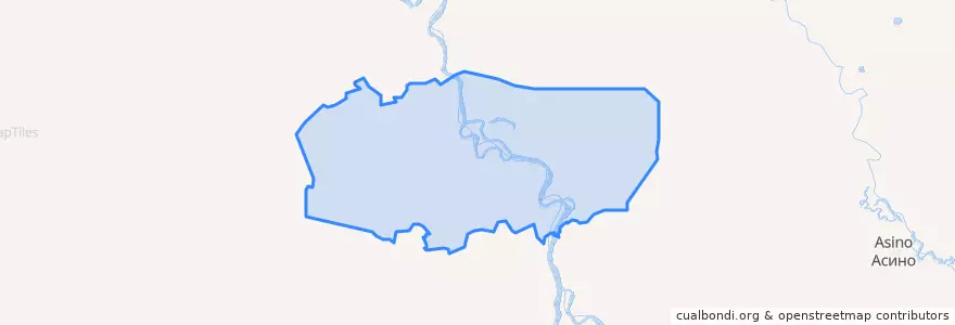 Mapa de ubicacion de Кривошеинский район.