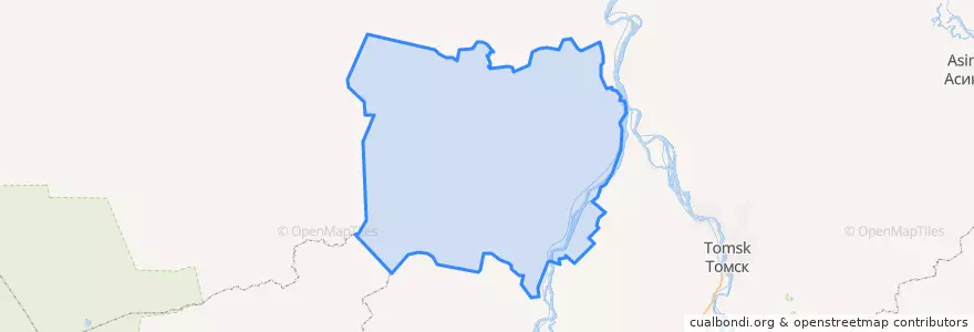 Mapa de ubicacion de Шегарский район.