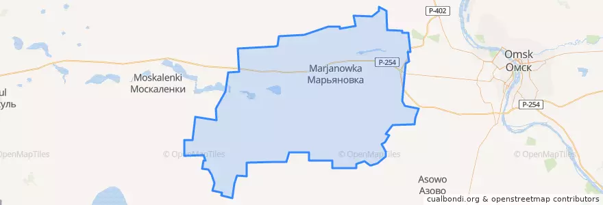 Mapa de ubicacion de Марьяновский район.