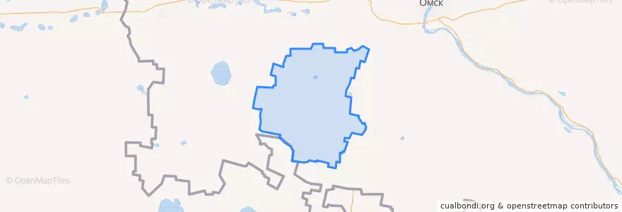 Mapa de ubicacion de Шербакульский район.